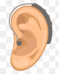 Ear Clipart - Hearing Aid Cartoon Emoji,Free Emoticon Clip Art With Piercing