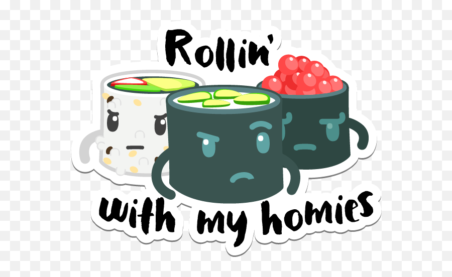 Sushi Stickers For Imessage - Language Emoji,They See Me Rollin They Hatin Emoji