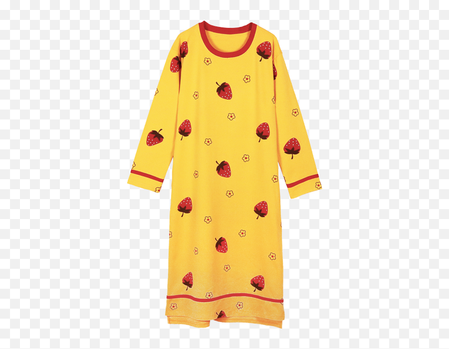 Night Gown Girlu0027s Sleeping Dress Cotton Long Sleeves Orange Emoji,Emoji Pajamas Girl