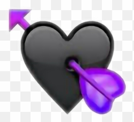 Corazon Negro Emoji Png,Emojis Corazon Roto