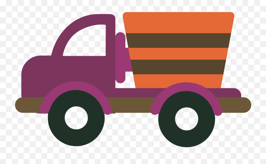 Car Pickup Truck Clip Art - Vector Cartoon Pickup Truck Trolley Truck Clipart Emoji,Garbage Truck Emoji