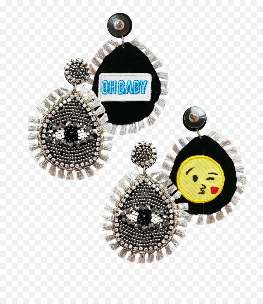 Corfu Evil Eye Silver Earrings Emoji,Hersheys Kiss Emoticon