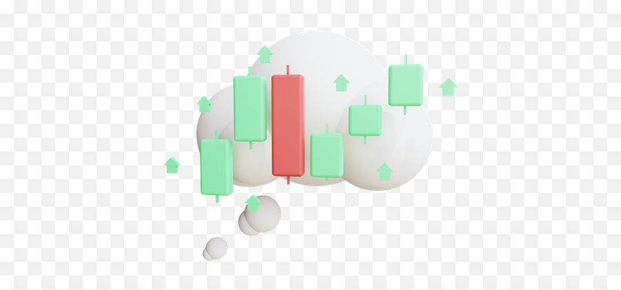 Premium Stock Market 3d Illustration Download In Png Obj Or Emoji,Stocks Up Emoji