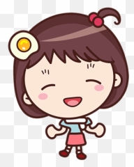 Yolk Girl Sticker - Cute Message Sticker Emoji By Shuiquan Shen,Girl Bowing Emoji