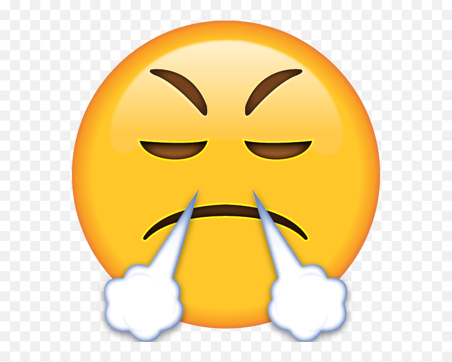 Pin - Smoke Out Of Nose Emoji,Angry Emoji