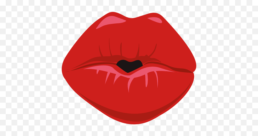 Download Vector - Labios Rojos Dibujo Png Emoji,Sexy Kissing Emoticons