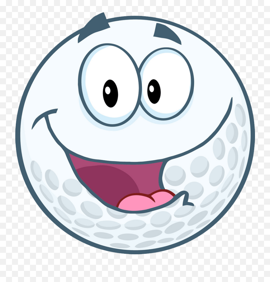 Golf Ball Clipart - Dessin Rire Emoji,Golf Ball Emoticon
