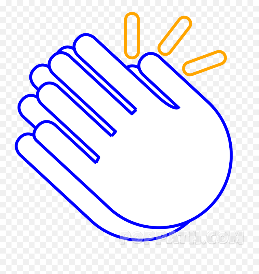 Clap Clipart Round Clap Round - Easy Drawing Of Clapping Hands Emoji,Clapping Hands Emoji