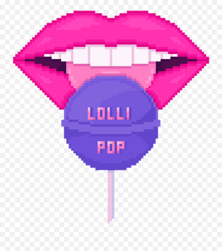 Rainbowpopsicle Lips Estilo Sticker - Girly Emoji,Lollipop Lips Emoji Pop