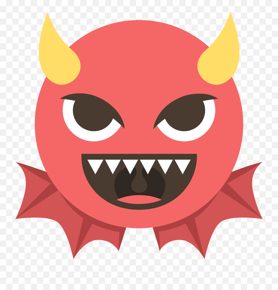 Angry Face With Horns Emoji Clipart - Demon Emoji Discord Imp Emoji,Devil Emoji