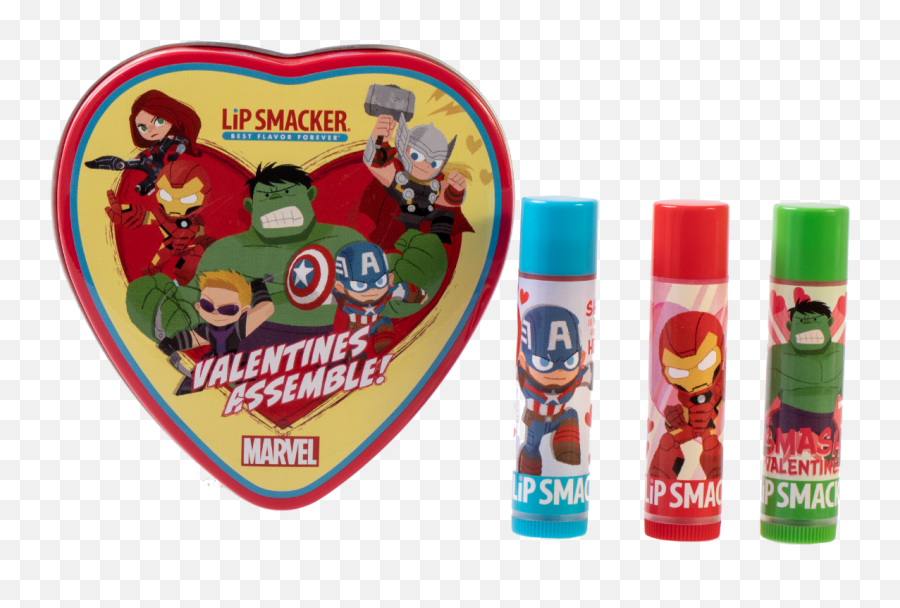 Lip Smacker Marvel 3 Piece Lip Balm Tin - Lip Smacker Unidade Marvel Emoji,Marvel Emoji