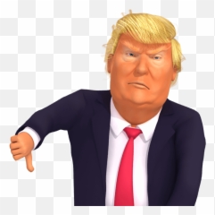 Trumpstickers Thumb - Trump Thumbs Down Png Emoji,Down Emoji