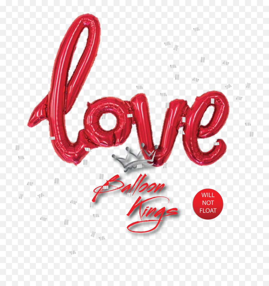 Love Script Red - Dot Emoji,3 Red Balloons Emoji