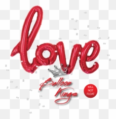 Love Script Red - Dot Emoji,3 Red Balloons Emoji
