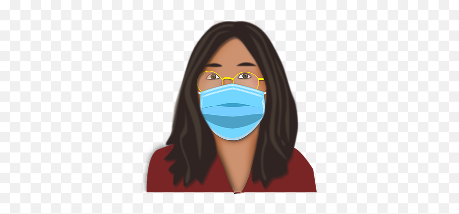 Free Face Mask Mask Vectors - Orang Pakai Masker Vektor Emoji,Woman ...