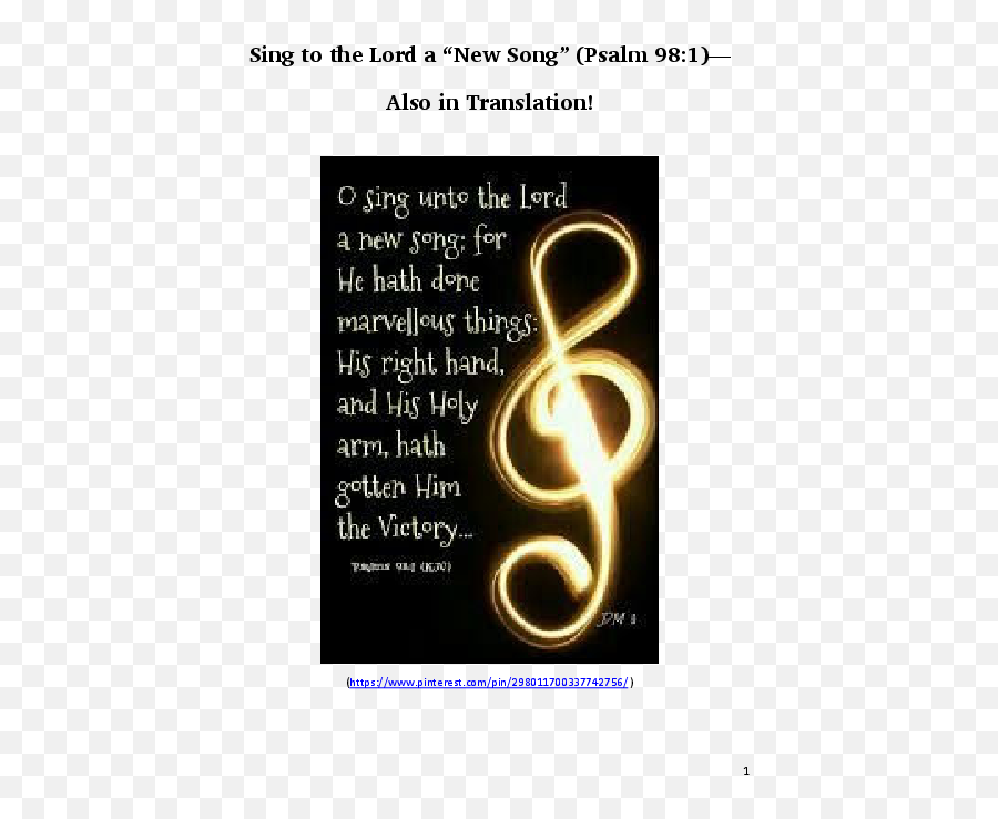 Sing To The Lord A 98 - Dot Emoji,Singer : Emotions/ Gospel