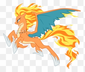 Hybrid Mane Of Fire Mega Charizard Y - Pokemon Ponies Emoji,Charizard Emotions