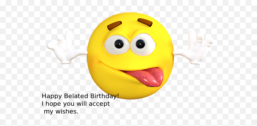 90 Happy Belated Birthday Emoji Funny Wishes Images 2021 - Fooled Emoticon,Emoticon For Hope