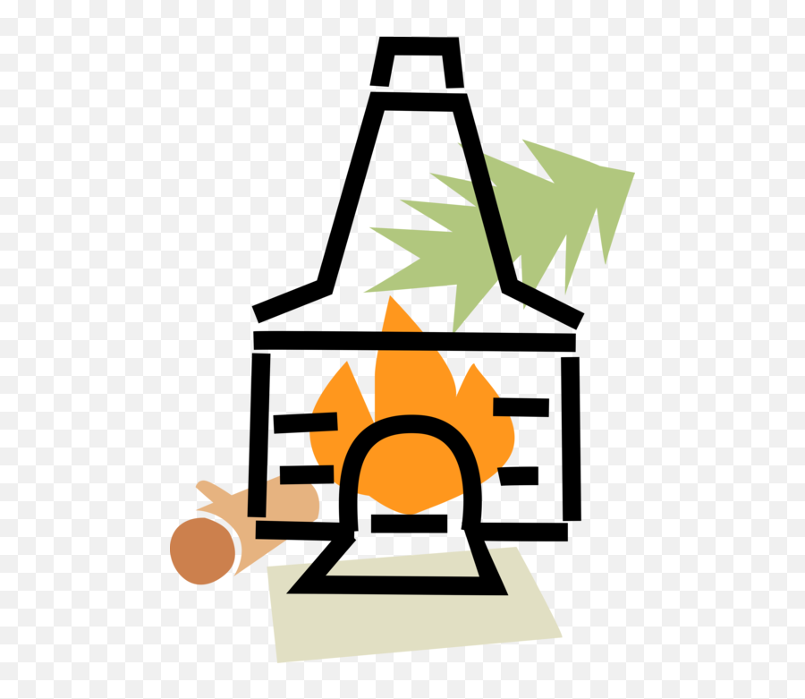 Download Vector Illustration Of Fireplace Hearth With - Vertical Emoji,Fireplace Emoji