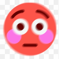 Discord Server Pfp Maker - Flushed Emoji Distorted Transparent,Discord Emoji Maker
