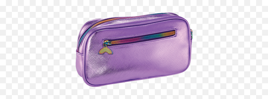 Pencil Cases - Purple Pencil Pouch Metallic Emoji,Emoji Pencil Pouch