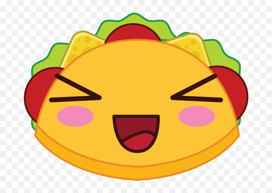 Kawaii Mexican Fast Illustration Svg - Happy Emoji,Baby Buns Emoticon Facebook