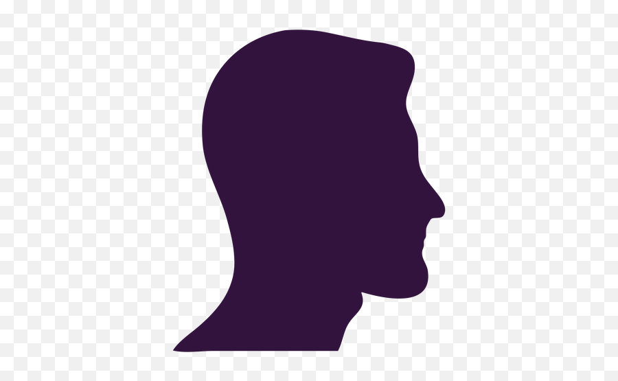 Face Right Facing Man Long Chin Silhouette - Transparent Png Png Silhueta Rosto Masculino Emoji,Male Hand On Face Emoji Black Hair