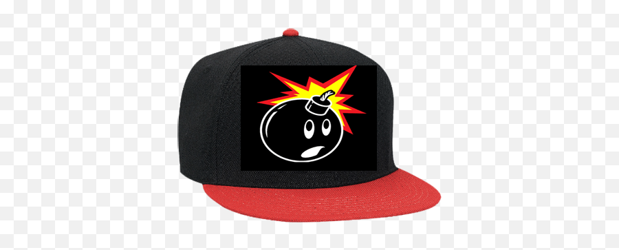 Mini Bomb Wool Blend Snapback Flat Bill Hat - Bomb Snapback Emoji,Cool Flat Bill Hats Emoji