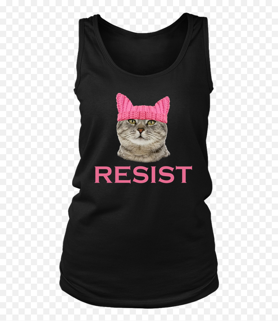 Cat In The Hat Png - Resist Persist Pussy Cat Hat Tshirt Emoji,Emoji Xmas Tee