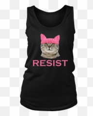 Cat In The Hat Png - Resist Persist Pussy Cat Hat Tshirt Emoji,Emoji Xmas Tee