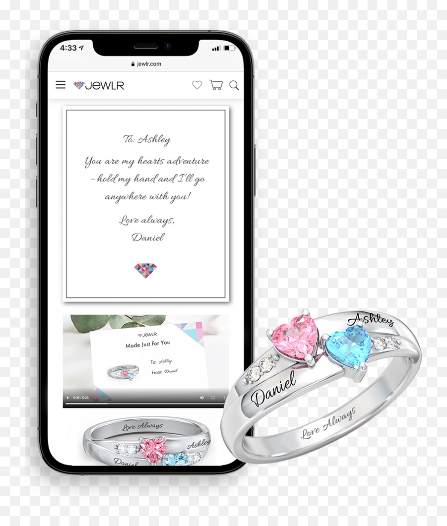 Sterling Silver Double Heart Gemstone Ring With Accents Jewlr - Smartphone Emoji,Facebook Peridot Emoji