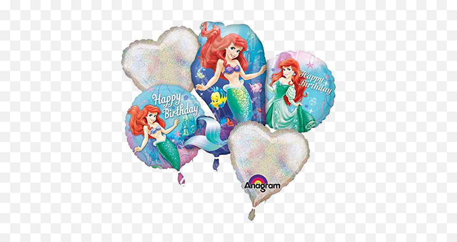 Little Mermaid Bouquet Balloon Set - Little Mermaid Foil Balloon Set Emoji,Little Mermaid Emoji