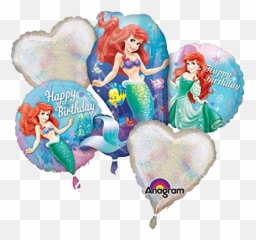 Little Mermaid Bouquet Balloon Set - Little Mermaid Foil Balloon Set Emoji,Little Mermaid Emoji