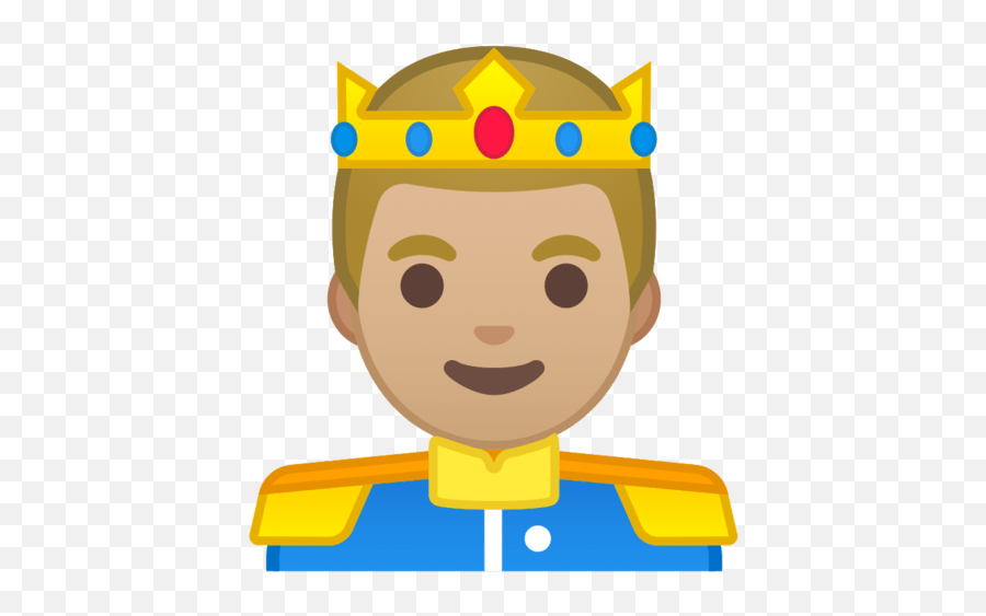 Prince In Light Skin Tone Medium - Prince Icon Emoji,Tongue Peach Emoji