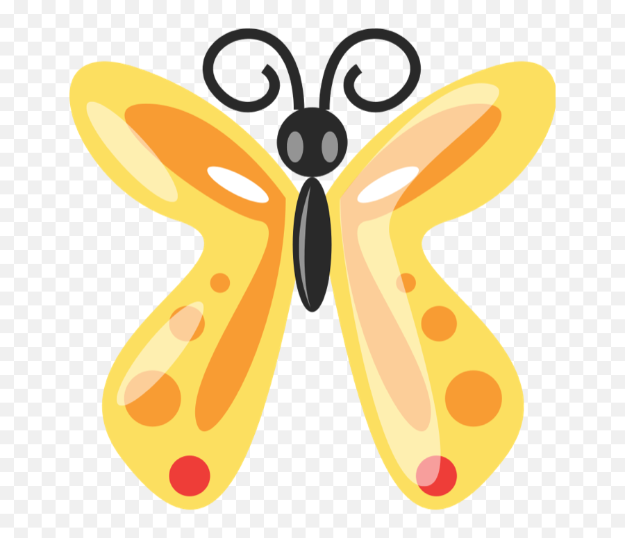 Butterfly Flower Clip Art - Clip Art Library Emoji,Cute Emoticon Butterfly
