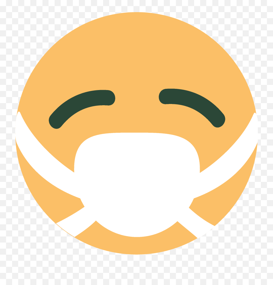 Face With Medical Mask Emoji Clipart - Happy,Face Mask Emoji