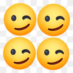 Wink Emoji Yellow More Coasters - Tenstickers,Smiley Face Emoji Meanings