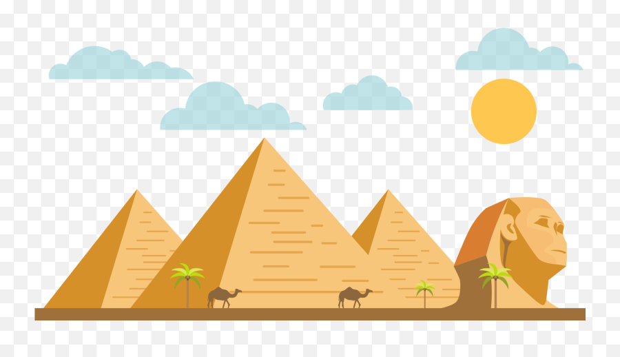 Sphynx Clipart Pyramids - Pyramid Of Giza Cartoon Emoji,Pyramid Emoji