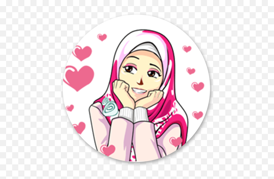 Best Sticker Cute Hijab Islamic - Wastickerapps Setiker Cewek Hijap Emoji,Islamic Emojis