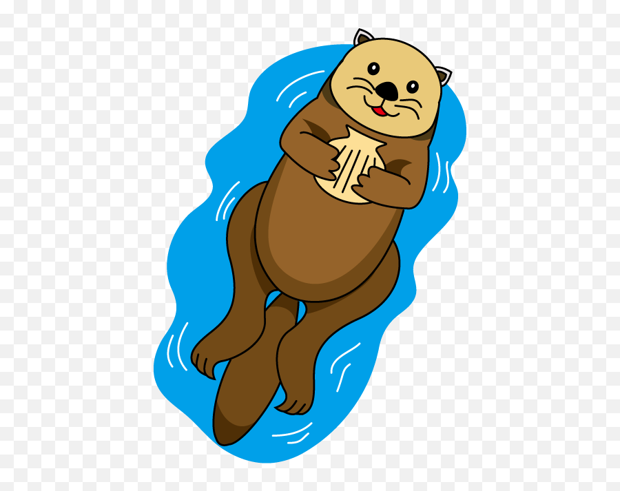 River Otter Line Drawing - Clip Art Otter Emoji,Sea Otter Emoji