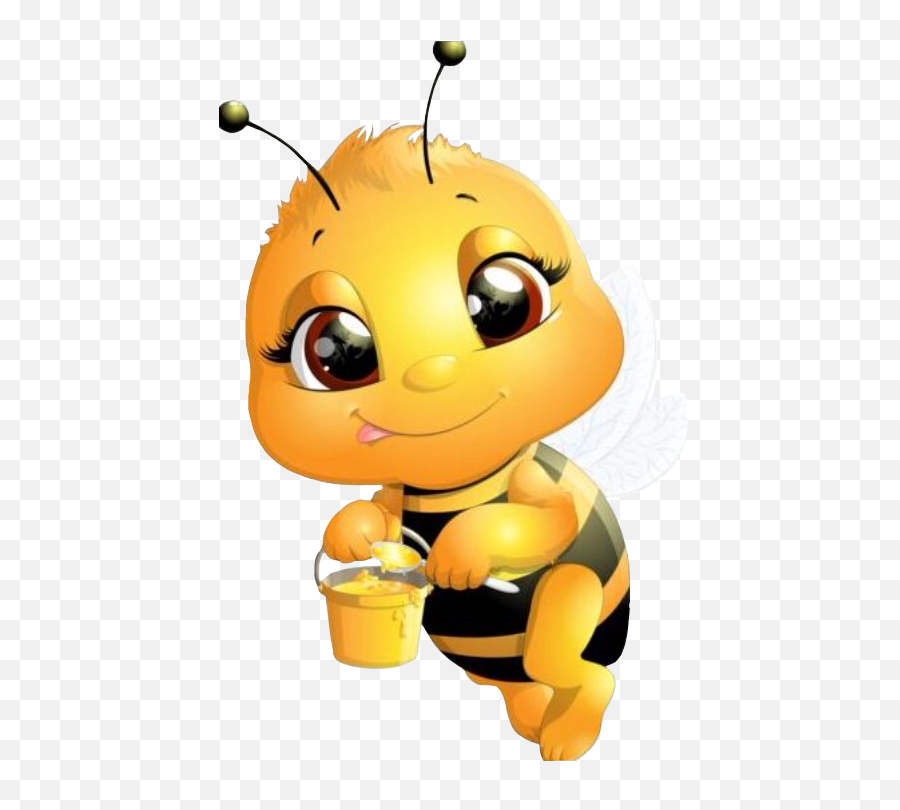 Schoney Sticker - Cartoon Bee Clipart Png Download Full Animated Bee Png Vector Emoji,Honey Bee Emoji