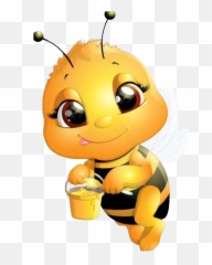 Schoney Sticker - Cartoon Bee Clipart Png Download Full Animated Bee Png Vector Emoji,Honey Bee Emoji