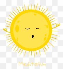 Meditating Sun - Frankly Wearing Art Of Living Transparent Logo White Emoji,Sneer Face Emoticon