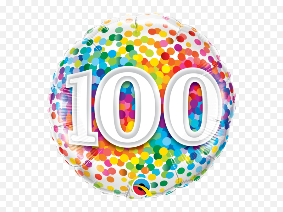 Confetti Emoji Png - 100 Rainbow Confetti 100 Balloon Png 100 Balloons,Rainbow Emoji Transparent