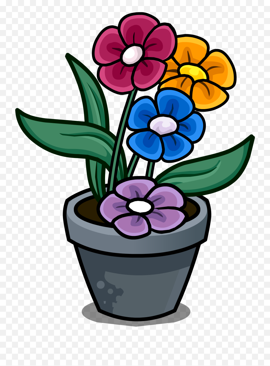 Flower Pot - Flowers Pot Drawing With Colour Emoji,Flower Emojis Names