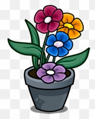 Flower Pot - Flowers Pot Drawing With Colour Emoji,Flower Emojis Names