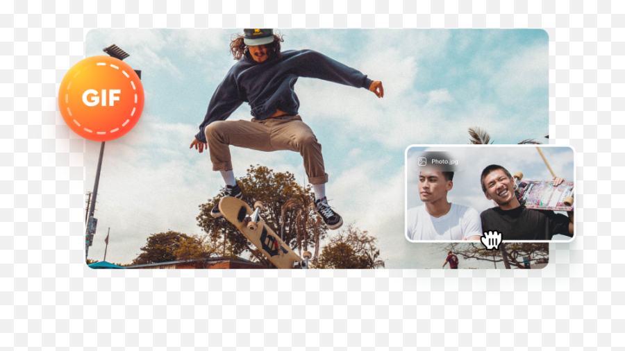 Add Image Watermark Or Logo To Gif - Online Veedio Skateboard Deck Emoji,Gif Emoji Loop Maker