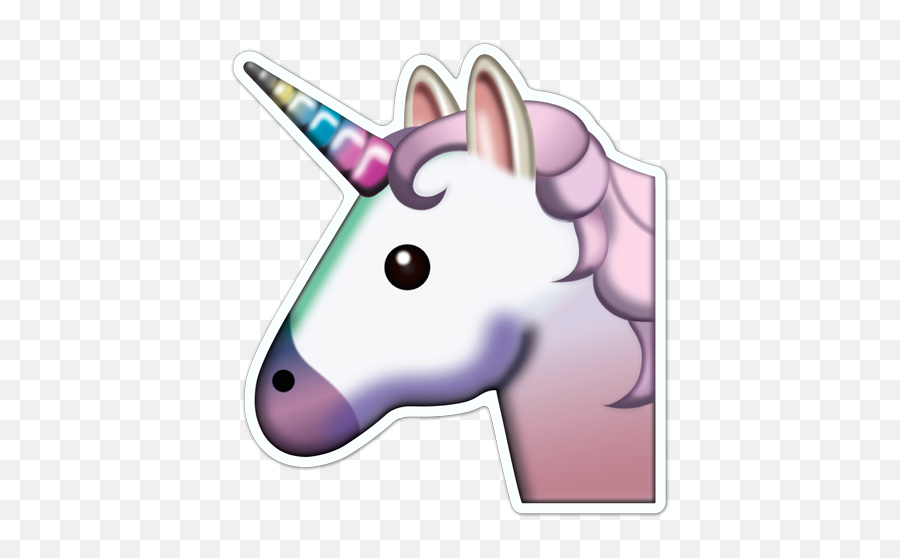 Sticker Face Of Unicorn - Unicorn Emoji Transparent,What To Put For The Size Of Theunicorn Emoji Trnasparent