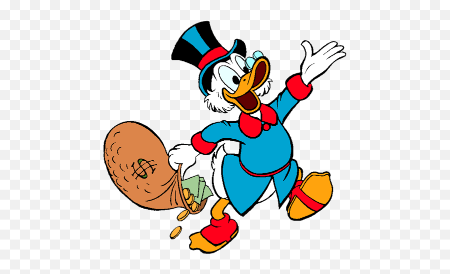 Disney Pop Art - Disney Character With Money Emoji,Is Scrooge Mcduck A Red Emoji