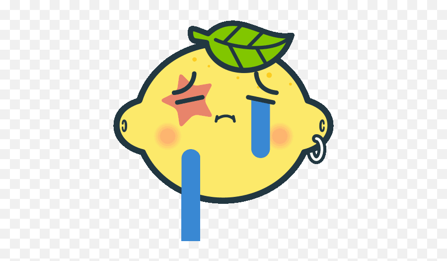 Sticker - Lemon Emoji Gif,Snoopy Crying Emoji